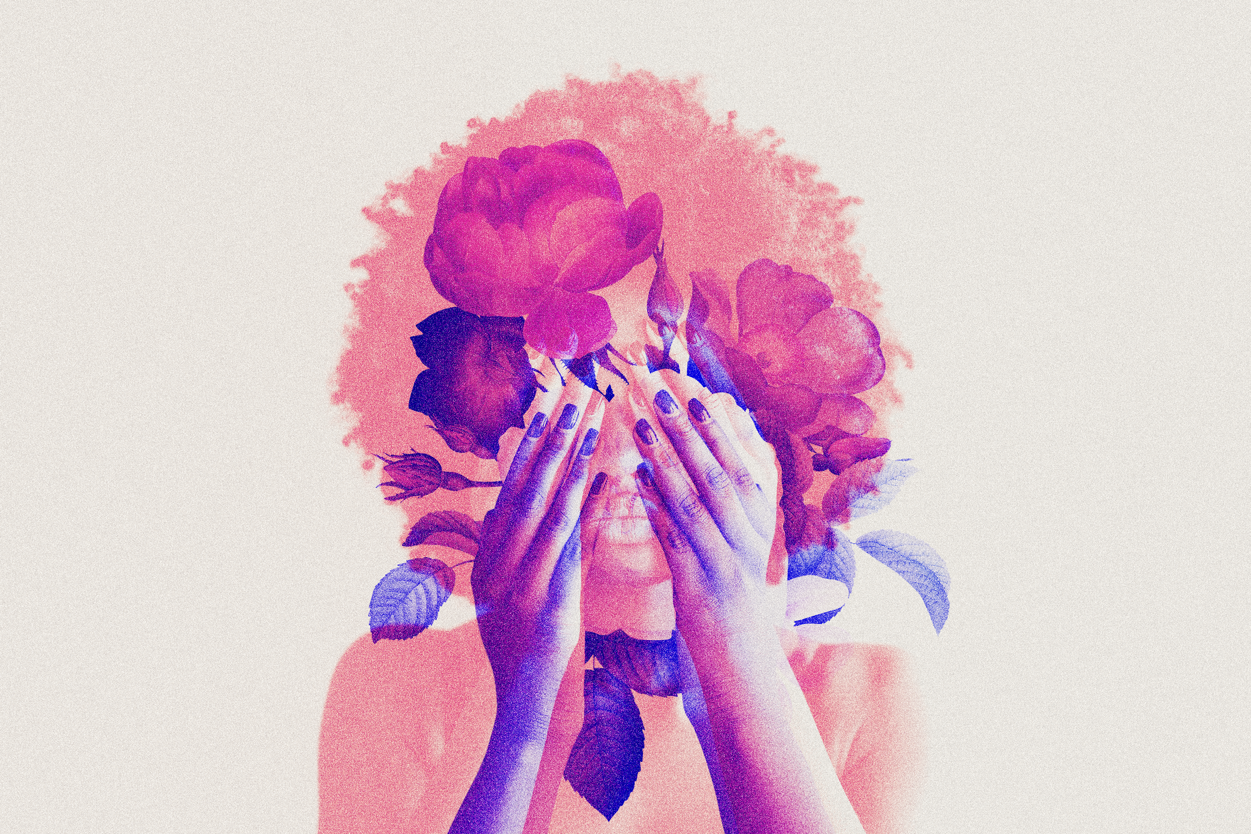woman-double-color-exposure-remixed-media